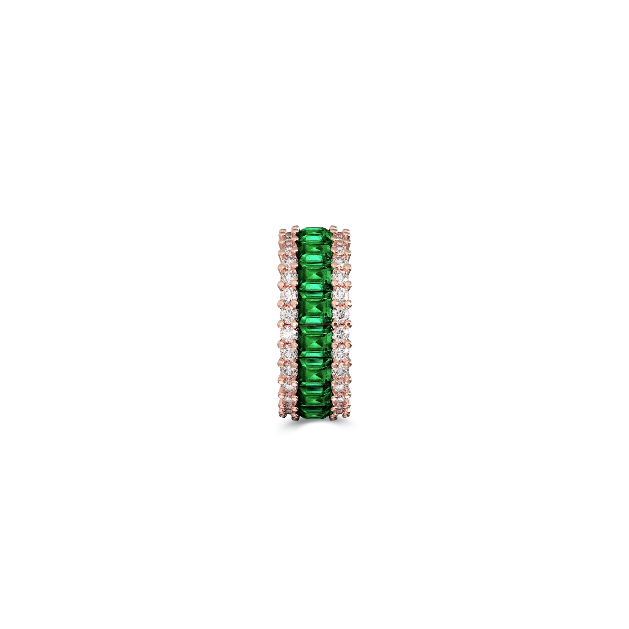 The Classic Fuster Emerald & Diamond Band