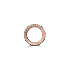 Emerald Princess Cut and White Diamond Band