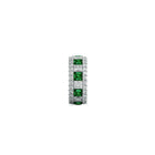 Emerald Princess Cut and White Diamond Band