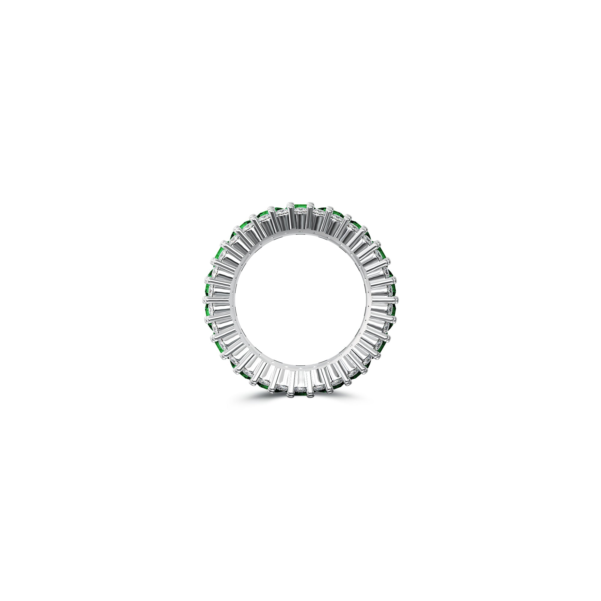 The Classic Fuster Emerald & Diamond Band