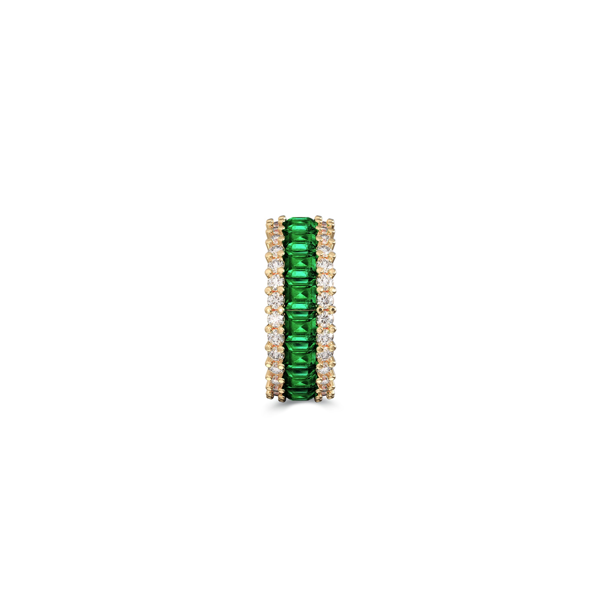 The Classic Fuster Emerald & Diamond Band