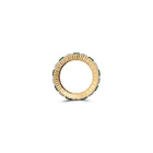 Emerald Princess Cut and White Diamond Band