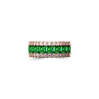 The Classic Fuster Emerald & Diamond Band