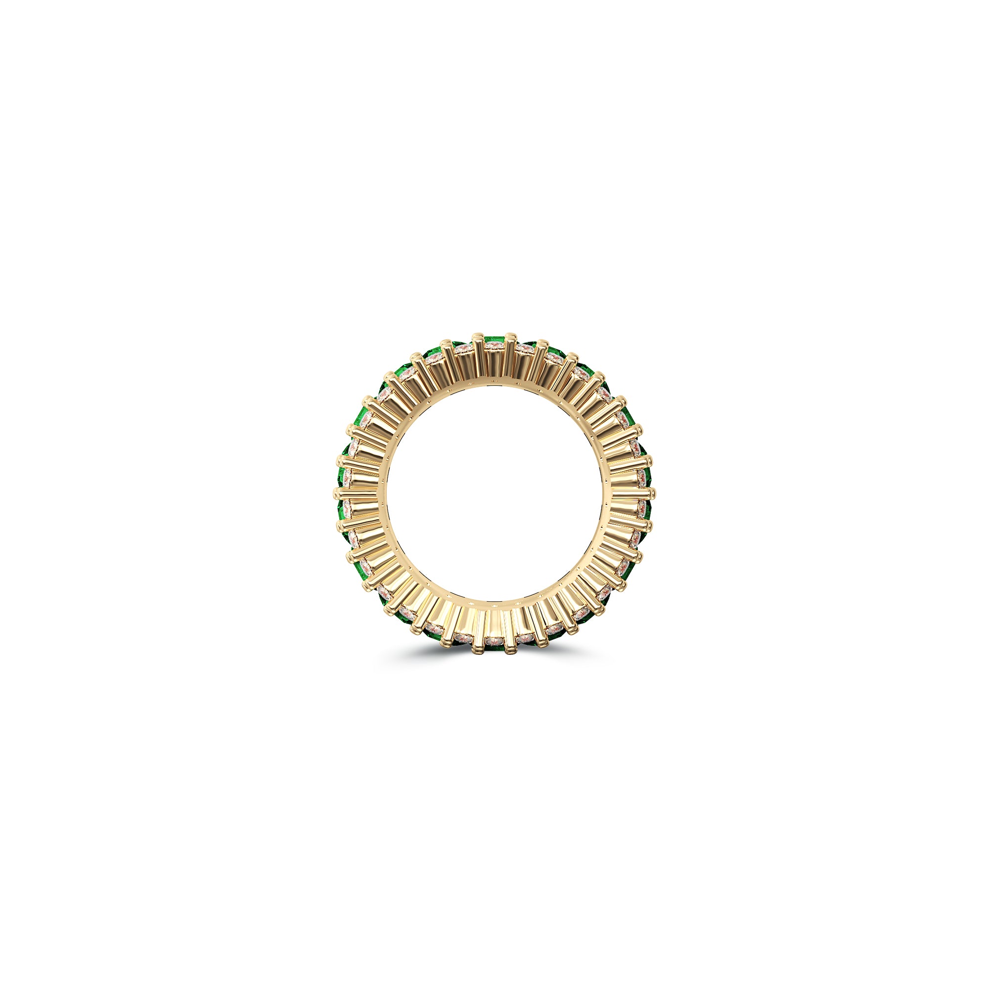 The Classic Fuster Emerald & Diamond Band