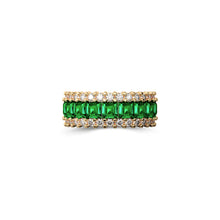 The Classic Fuster Emerald & Diamond Band
