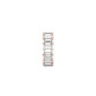 Emerald Cut  White Diamond Alliance Ring