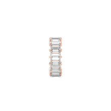 Emerald Cut  White Diamond Alliance Ring