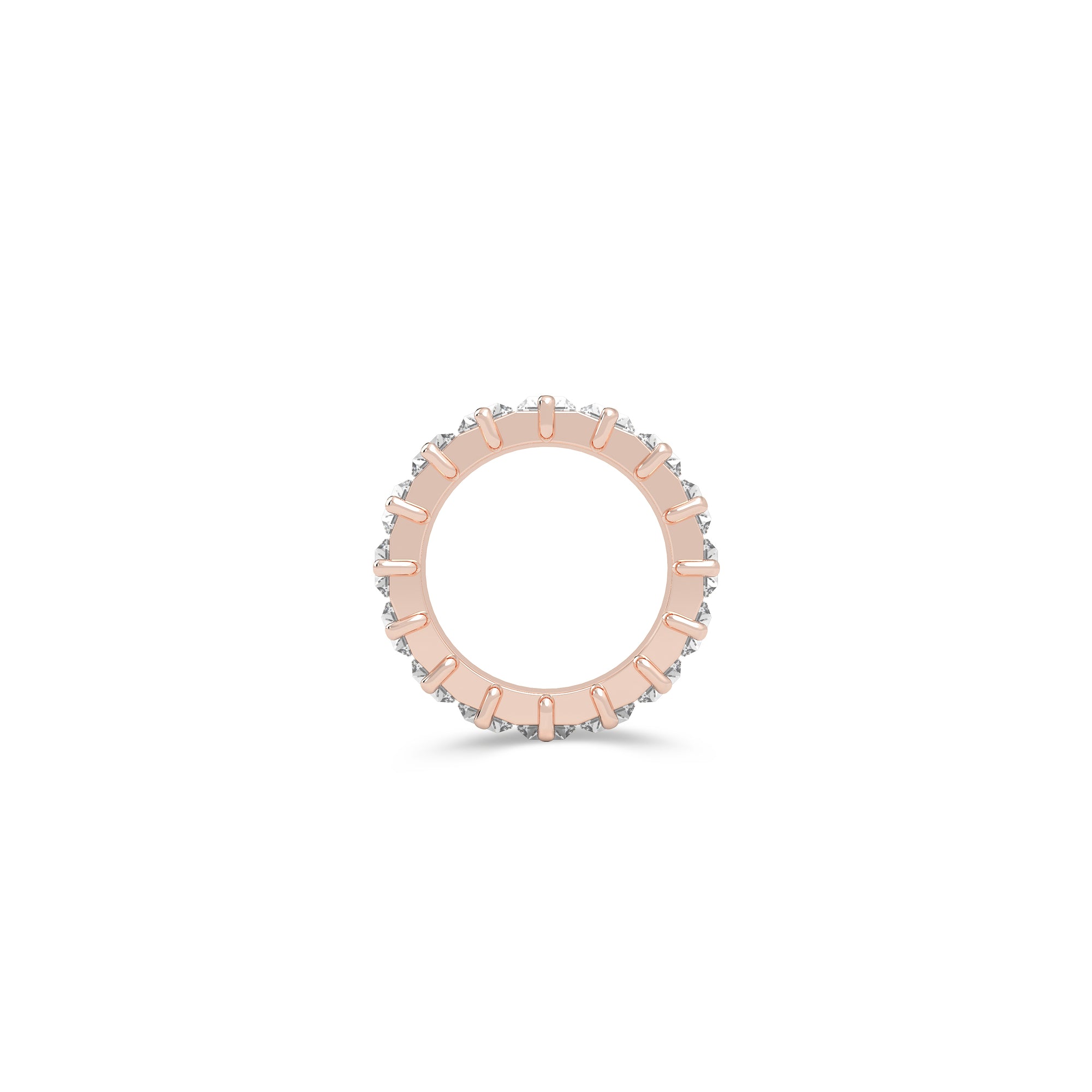 Emerald Cut  White Diamond Alliance Ring