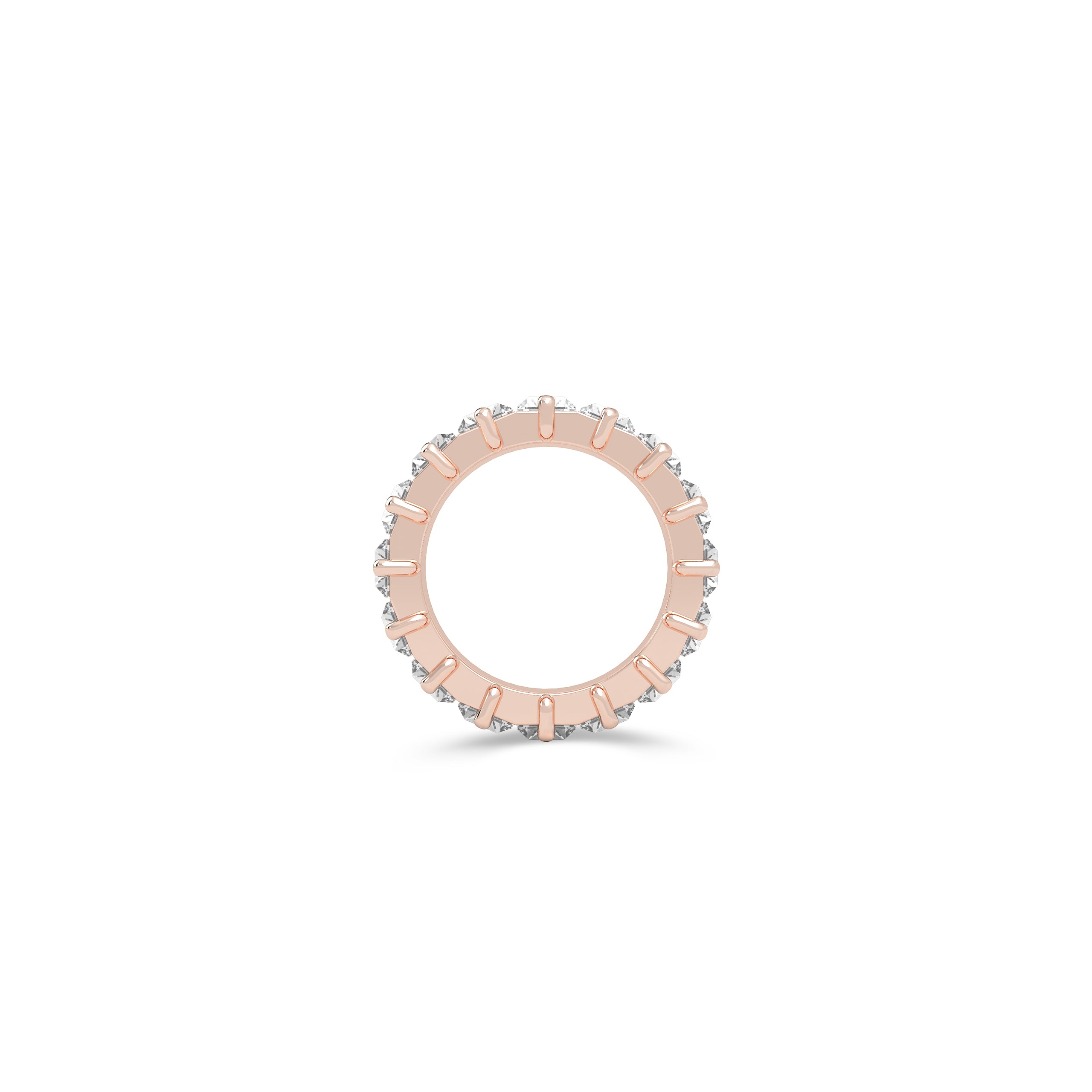 Emerald Cut  White Diamond Alliance Ring