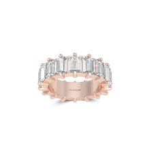 Emerald Cut  White Diamond Alliance Ring