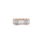Emerald Cut  White Diamond Alliance Ring
