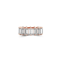 Emerald Cut  White Diamond Alliance Ring