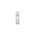 Emerald Cut  White Diamond Alliance Ring