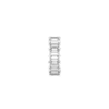 Emerald Cut  White Diamond Alliance Ring