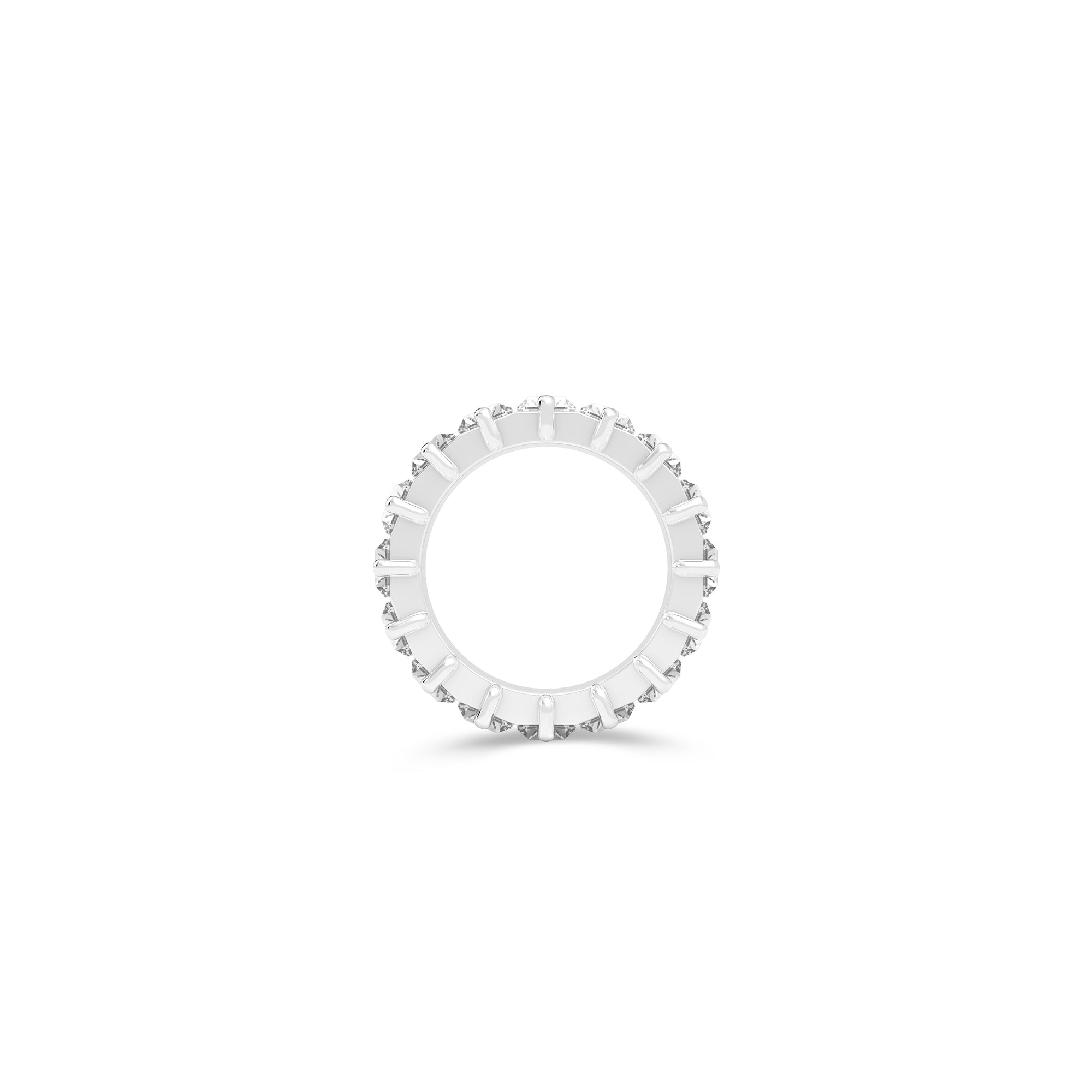 Emerald Cut  White Diamond Alliance Ring