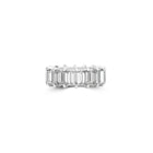 Emerald Cut  White Diamond Alliance Ring