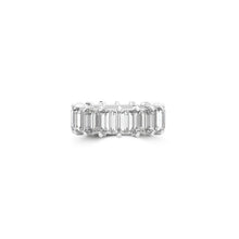 Emerald Cut  White Diamond Alliance Ring