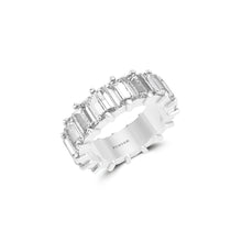 Emerald Cut  White Diamond Alliance Ring