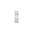 Emerald Cut  White Diamond Alliance Ring