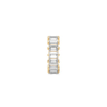Emerald Cut  White Diamond Alliance Ring