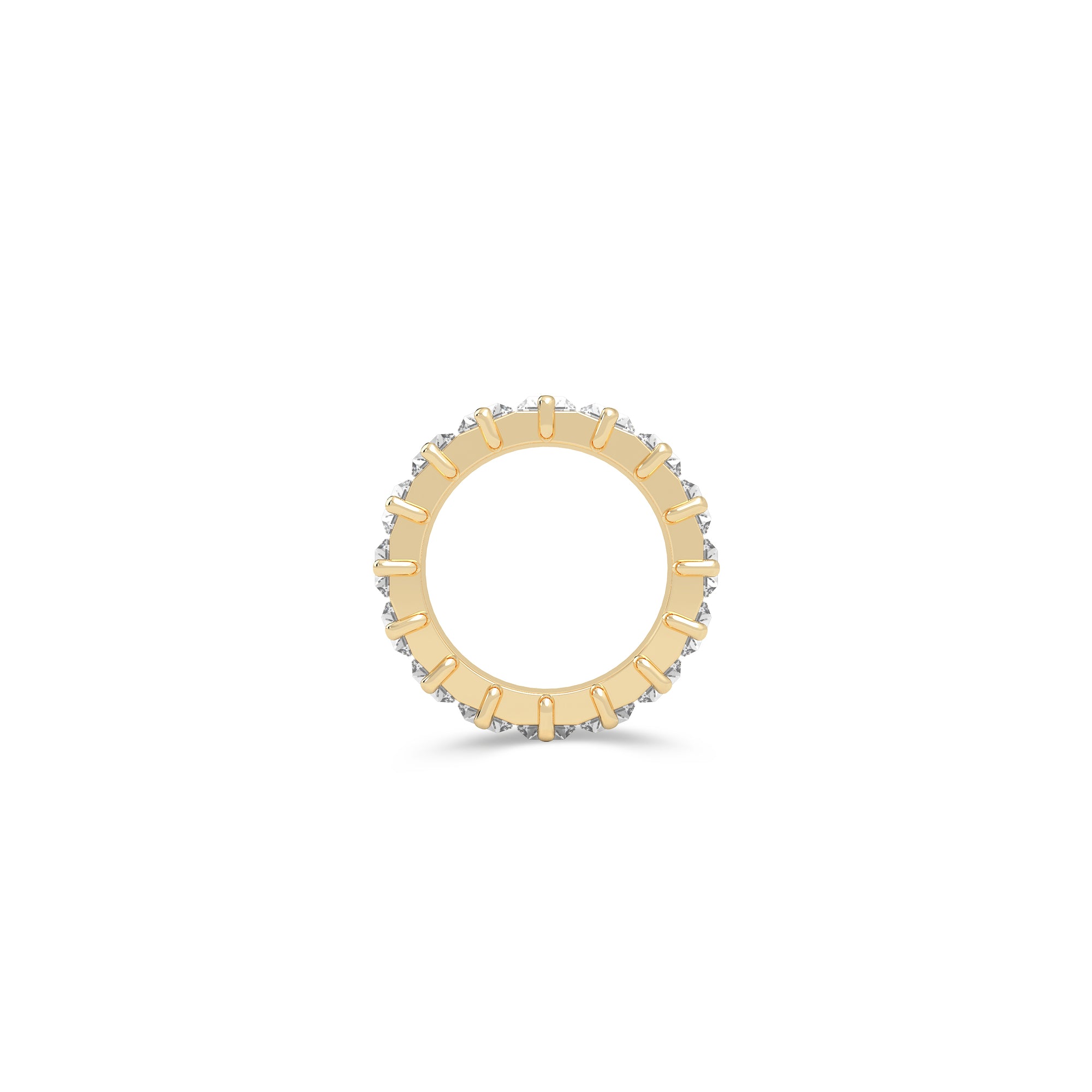 Emerald Cut  White Diamond Alliance Ring