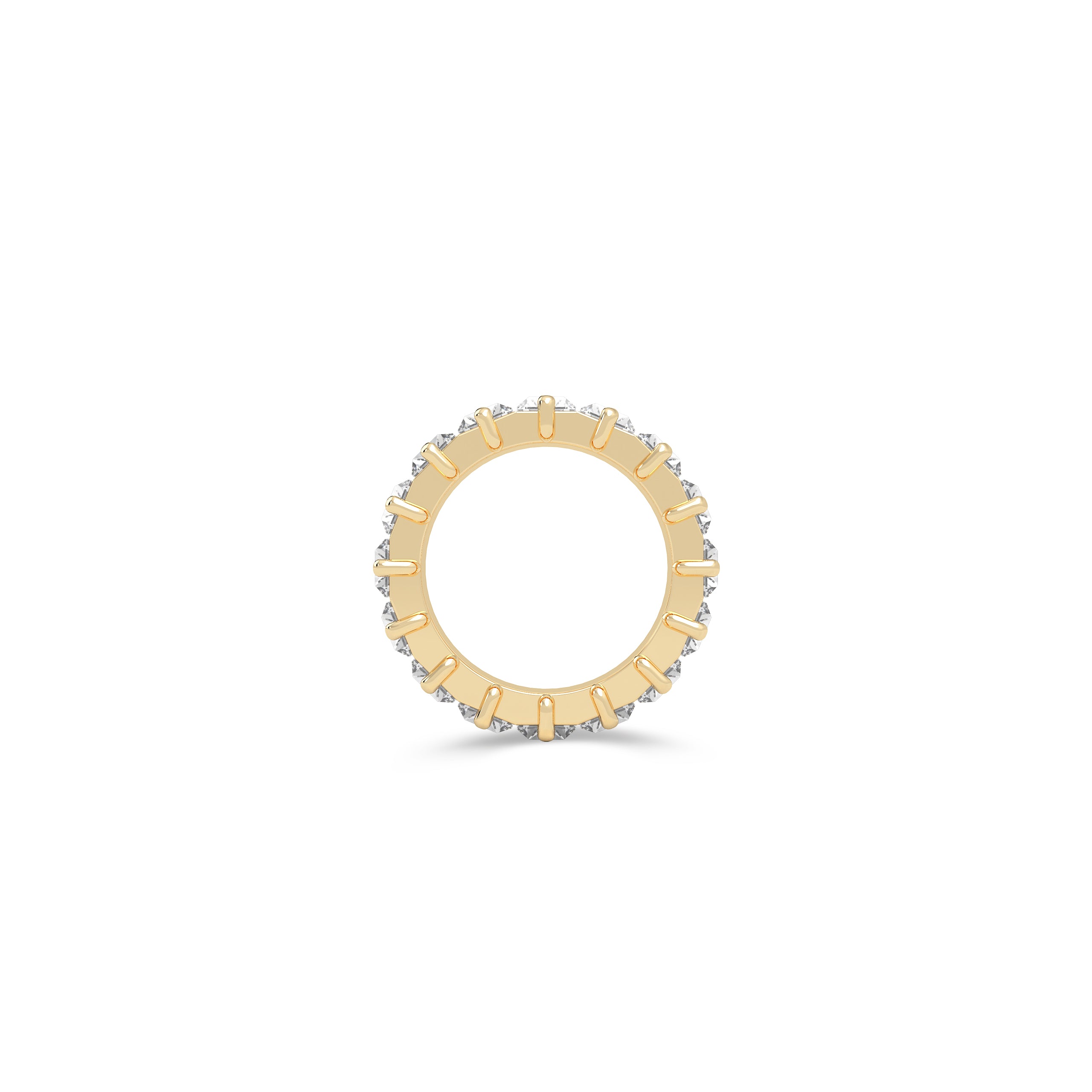 Emerald Cut  White Diamond Alliance Ring