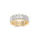 Emerald Cut  White Diamond Alliance Ring