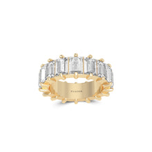 Emerald Cut  White Diamond Alliance Ring