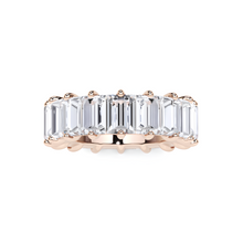 Emerald Cut  White Diamond Alliance Ring