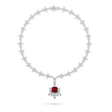 Galaxia Ruby Emerald Cut and White Diamond  High Jewellery Necklace