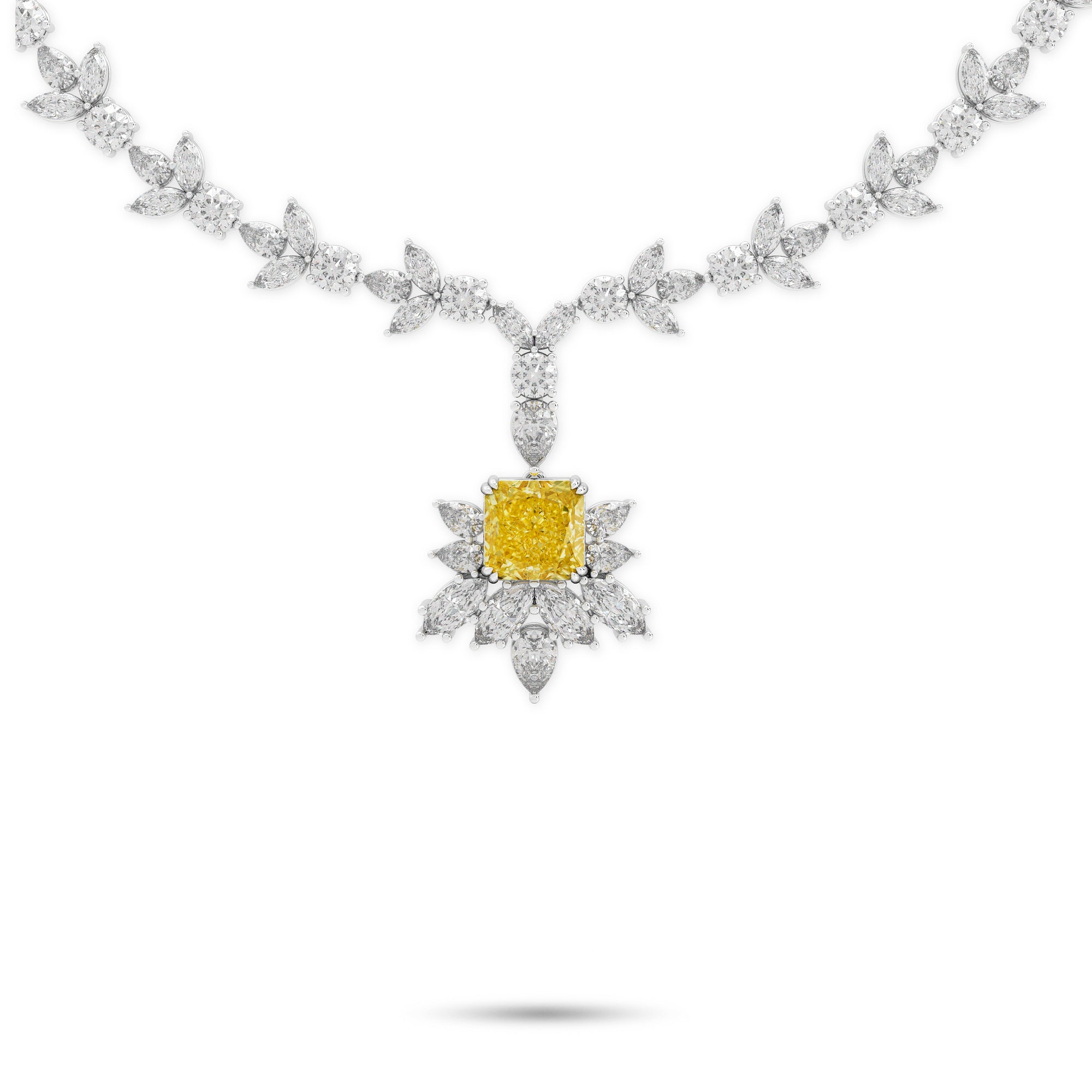 Galaxia Fancy Yellow Diamond and Diamond High Jewellery Necklace