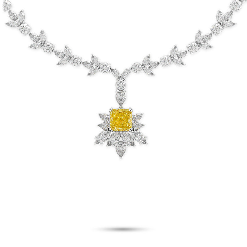 Galaxia Fancy Yellow Diamond and Diamond High Jewellery Necklace