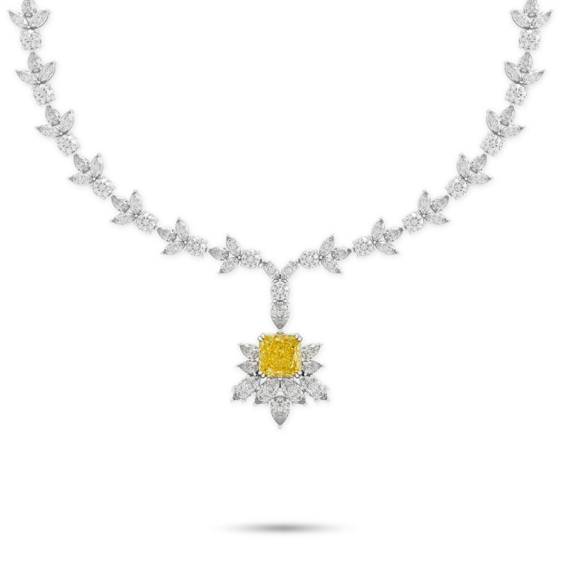 Galaxia Fancy Yellow Diamond and Diamond High Jewellery Necklace