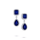 Emerald Cut and Pear Shape Sapphire  High Jewellery Earrings