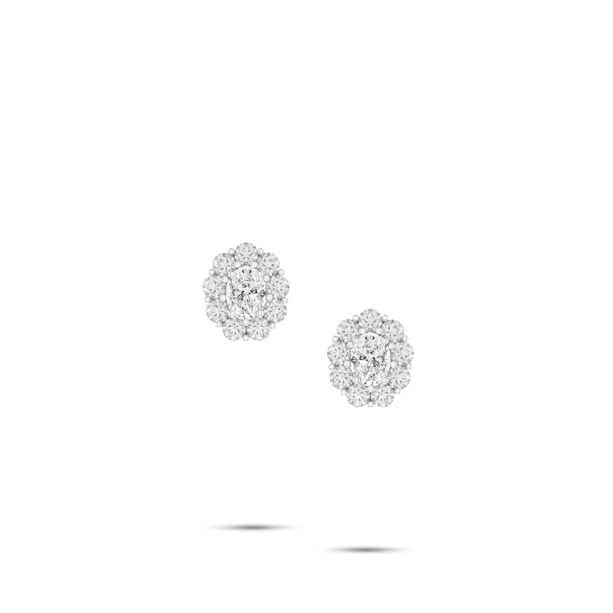 Icon Oval Diamond Stud Earrings