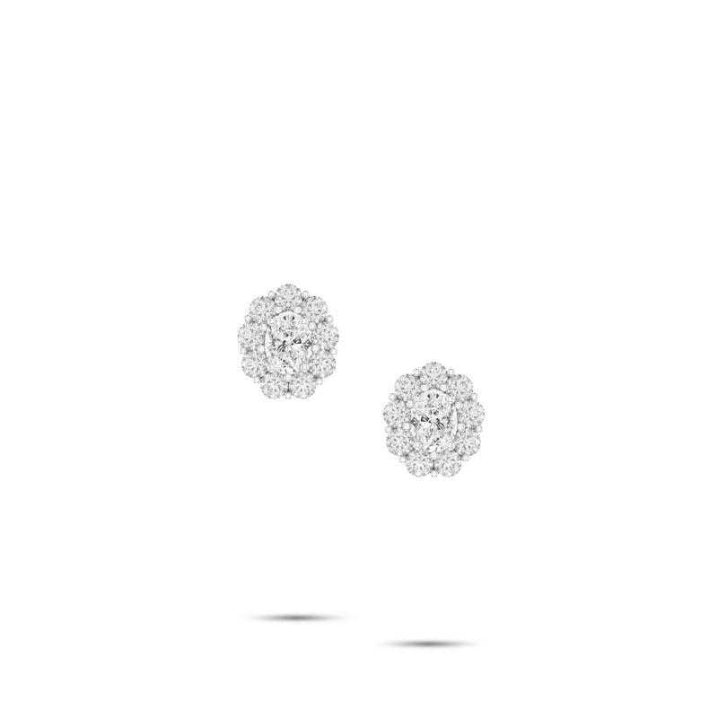Icon Oval Diamond Stud Earrings
