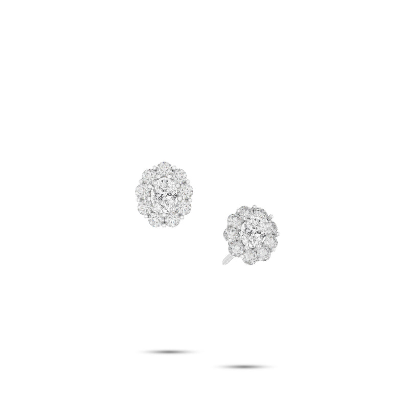 Icon Oval Diamond Stud Earrings