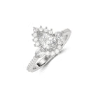 Verlobungsring mit birnenförmigem Kissenschliff-Diamant