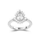 Verlobungsring mit birnenförmigem Kissenschliff-Diamant
