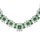 Collar de alta joyería con diamantes en forma de pera y rubí Icon 