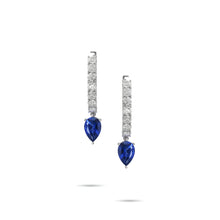 Pendientes clásicos de diamantes y esmeraldas Infinity 
