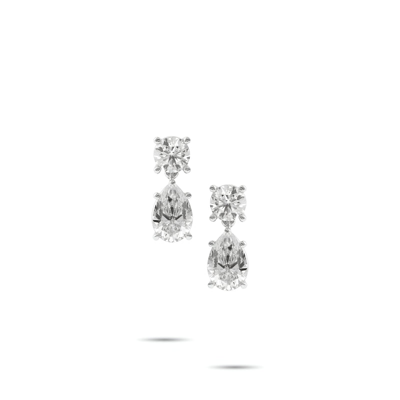 Pendientes clásicos de diamantes y esmeraldas Infinity 