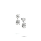 Pendientes clásicos de diamantes y esmeraldas Infinity 