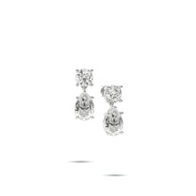 Pendientes clásicos de diamantes y esmeraldas Infinity 