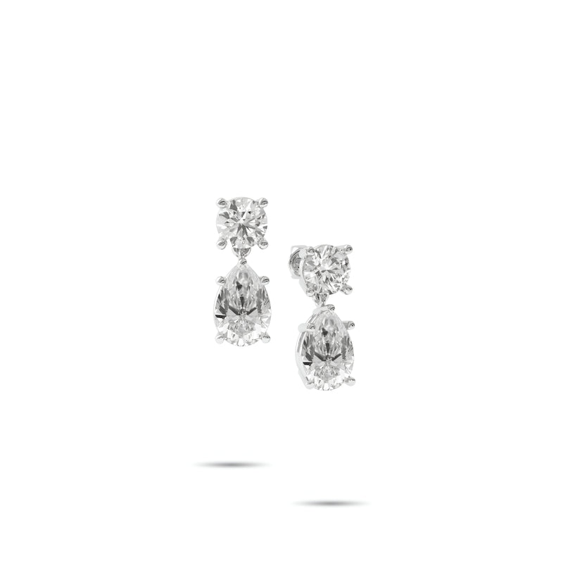 Pendientes clásicos de diamantes y esmeraldas Infinity 