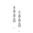 Pendientes clásicos de diamantes y esmeraldas Infinity 