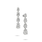 Pendientes clásicos de diamantes y esmeraldas Infinity 