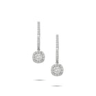 Pendientes clásicos de diamantes y esmeraldas Infinity 