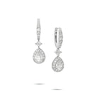 Pendientes clásicos de diamantes y esmeraldas Infinity 