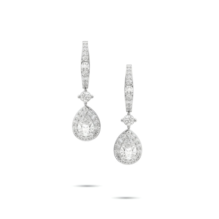 Boucles d'oreilles Icon en forme de poire avec diamants